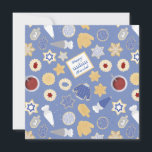 Cartão Festa de biscoito Chanukah<br><div class="desc">Eu adoro as férias,  e adoro um bom padrão de férias para nos levar ao espírito de feriado! Esta festa de biscoito caprichoso inspirou o design,  com certeza traz alegria para o seu feriado</div>