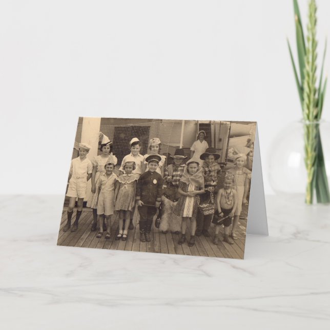 Cartão Festa de bordo de 1935 para crianças (Frente)