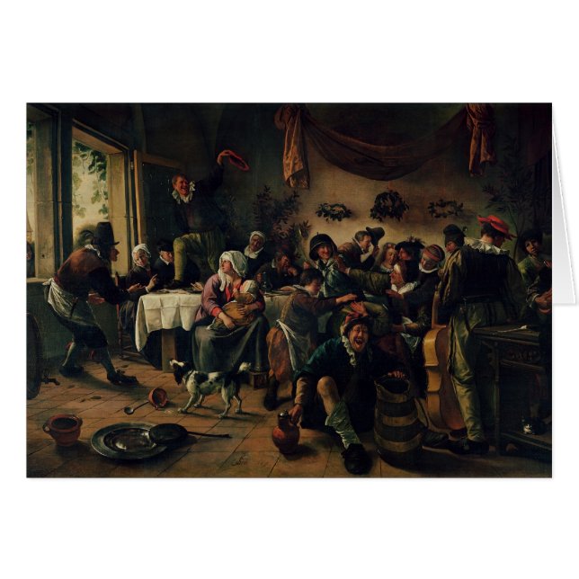 Cartão Festa de casamento (Frente Horizontal)