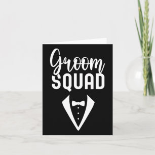 Cartão Festa de Casamento do Groom Squad Sayings Solteiro