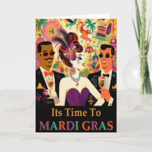 Festa de Cocktail Mardi Gras Retro Meados do Sécul