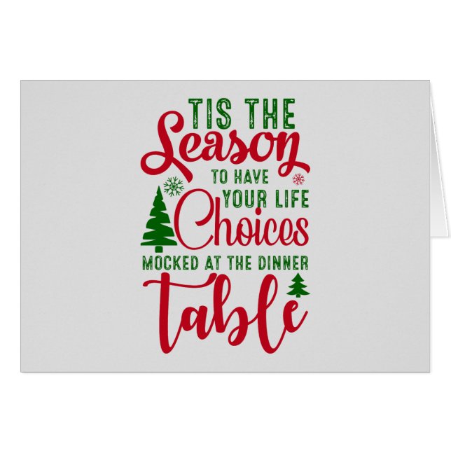 Cartão Festa de design de Natal (Frente Horizontal)