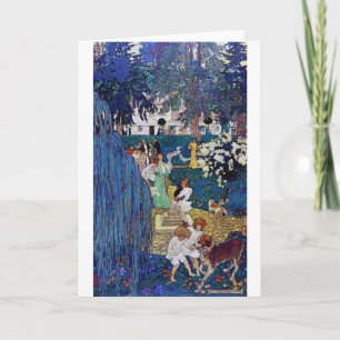 Cartão Festa de Jardim com Cachorro e Gato, Jessie Willco