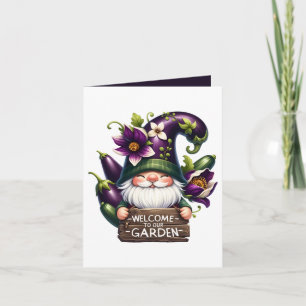 Cartão Festa de jardim simpática bem-vinda personalizável