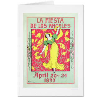Cartão Festa de Los Angeles 1897 do La