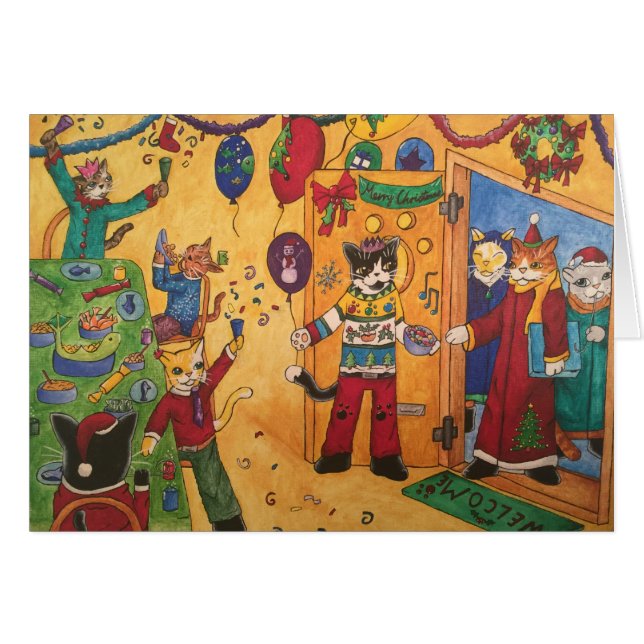 Cartão Festa de Natal (Frente Horizontal)