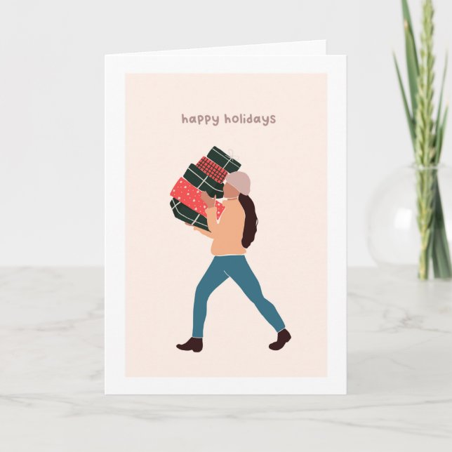 Cartão Festa de Natal de Férias (Frente)