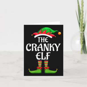 Cartão Festa de Natal do Cranky Elf Matching Family Group