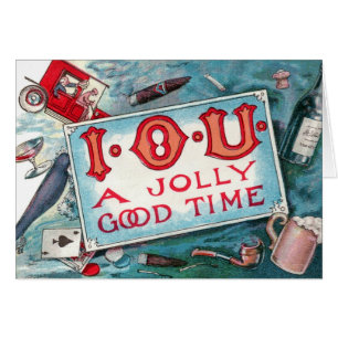 Cartão Festa de Vícios Antigos, Jogos de Azar, Bebida, Fu