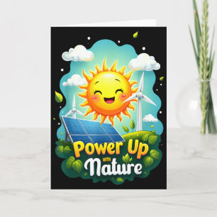 Cartão Festa do Dia da Terra Vintage Energia Renovável So