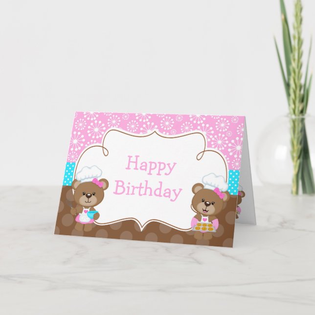 Cartão Festa do Urso Chef de Cozinha (Frente)