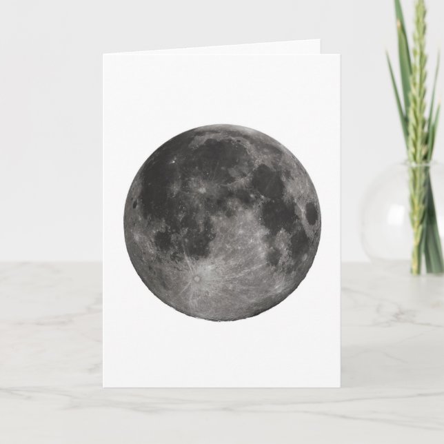 Cartão Festa Espacial da Lua Escritório Chuveiro Paz Amor (Frente)