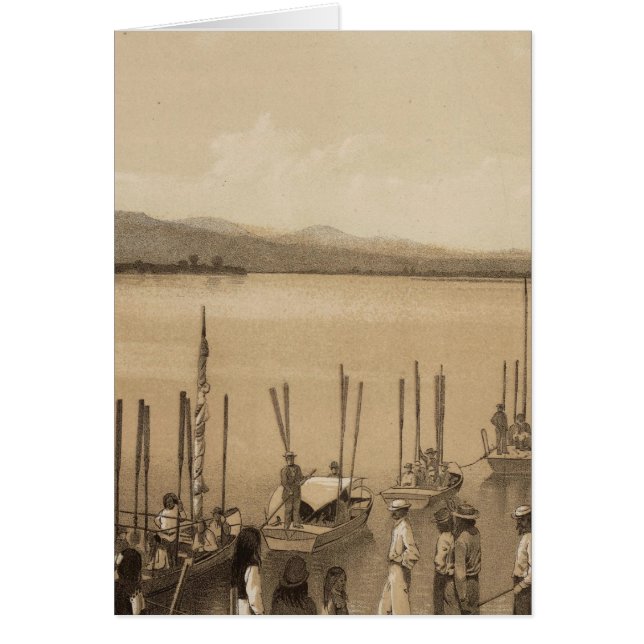 Cartão Festa fluvial, Camp Mohave (Frente)