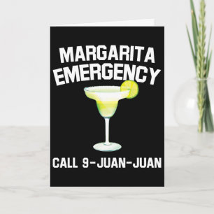 Cartão Festa Mexicana de Emergência da Margarita Engraçad