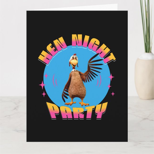 Cartão Festa Noturna Engraçada Festa de solteira (Frente)