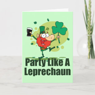 Cartão Festeje Como Um Leprechaun