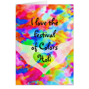 Cartão Festival de HOLI das cores + suas ideias