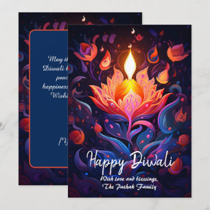 Cartão Festival Flame Mosaic Diwali