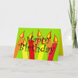 Cartão Festive Candles Fiesta Happy Birthday Card