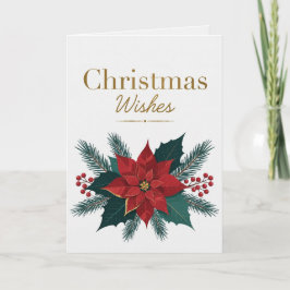 Cartão Festive Christmas Wishes Card for Holiday Season