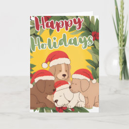 Cartão Festive Holiday Folded Greeting Card