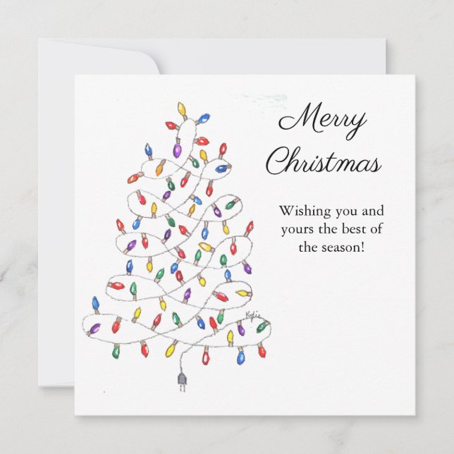 Cartão Festive Lights (Frente)