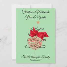 Cartão Festivo Bauble Family Christmas Flat