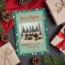 Cartão Festivo Baubles & Snowflakes Natal