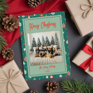 Cartão Festivo Baubles & Snowflakes Natal