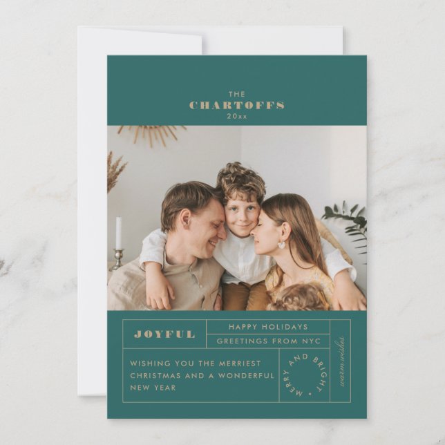 Cartão Festivo de Férias Planas (Frente)