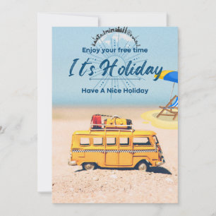 Cartão Festivo De Férias Planas - Cartão De Saudaç