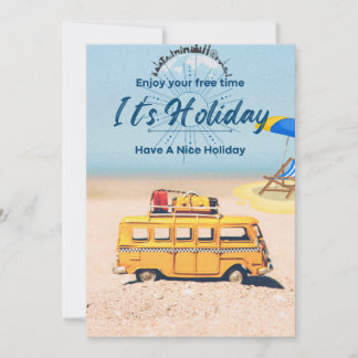 Cartão Festivo De Férias Planas - Cartão De Saudaç