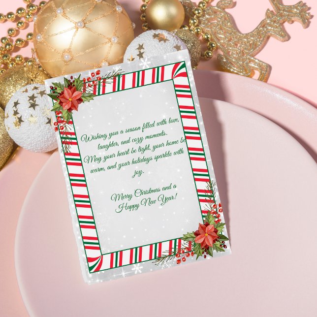 Cartão Festivo de Saudação de Natal Elegante (Criador carregado)