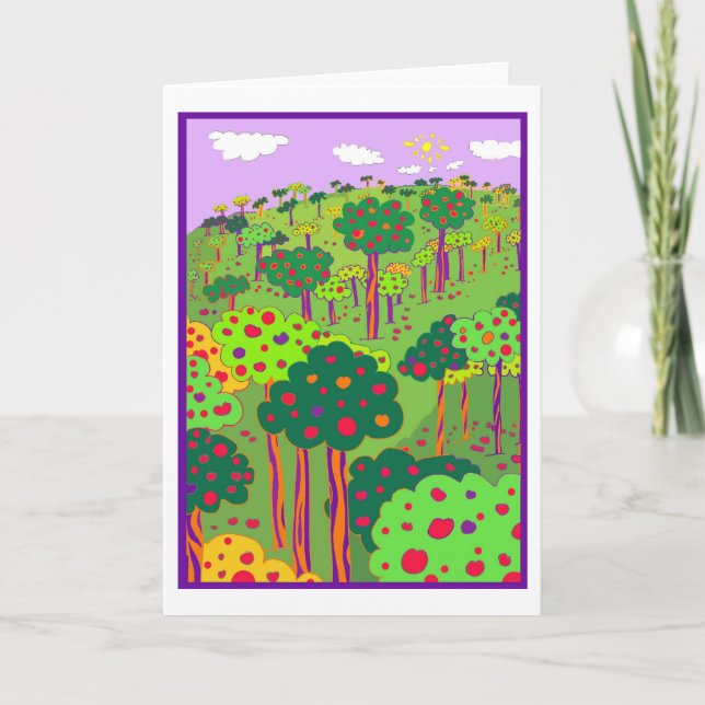 Cartão festivo do pomar (Frente)