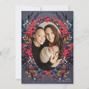 Cartão Festivo Floral Berries Natal