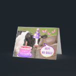 Cartão Festivo Funny Cow Birday<br><div class="desc">O humor clássico da vaca magra! Apenas um cartão certo para algumas risadas. Personalize as mensagens e divirta-se! Obrigados para procurar! Foto ©Christine Greenspan. Gráficos de aniversário licenciados.</div>