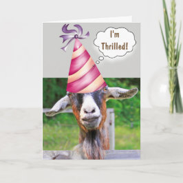 Cartão Festivo Goat Birthday