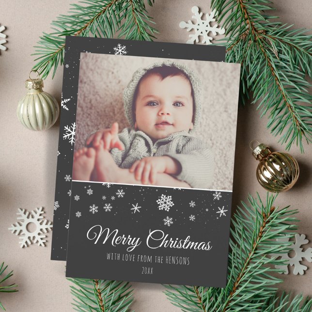 Cartão Festivo Moderno de Natal Feliz (Criador carregado)