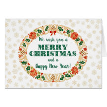 Festivo Natal Holly Wreath com flocos de neve