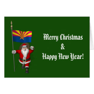 Cartão Festivo Pai Natal Arizona de Visita