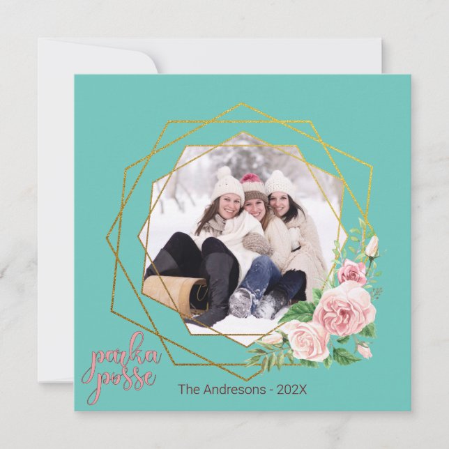 Cartão Festivo Único de Natal 🎄 Parka Posse (Frente)