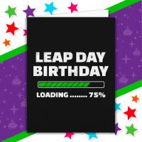 Fev 29 Ano Leap Aniversário 75% Dia do Leap de Car
