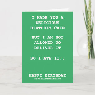 Cartão Fez De Você Um Bolo De Aniversário Um Humor Social