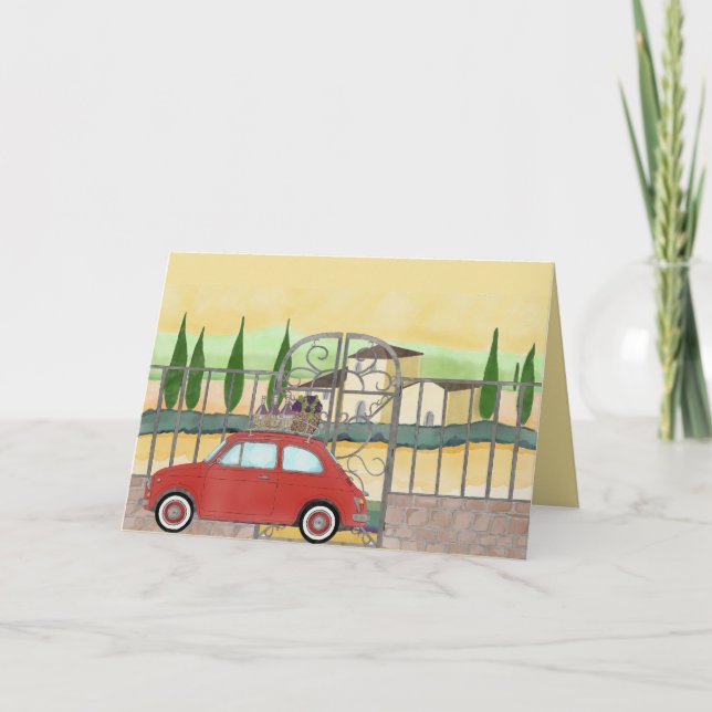 Cartão Fiat 500 Vineyard na Toscana (Frente)