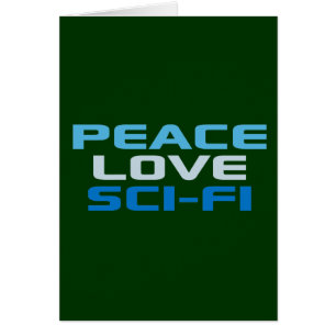 Cartão Ficção científica do amor da paz