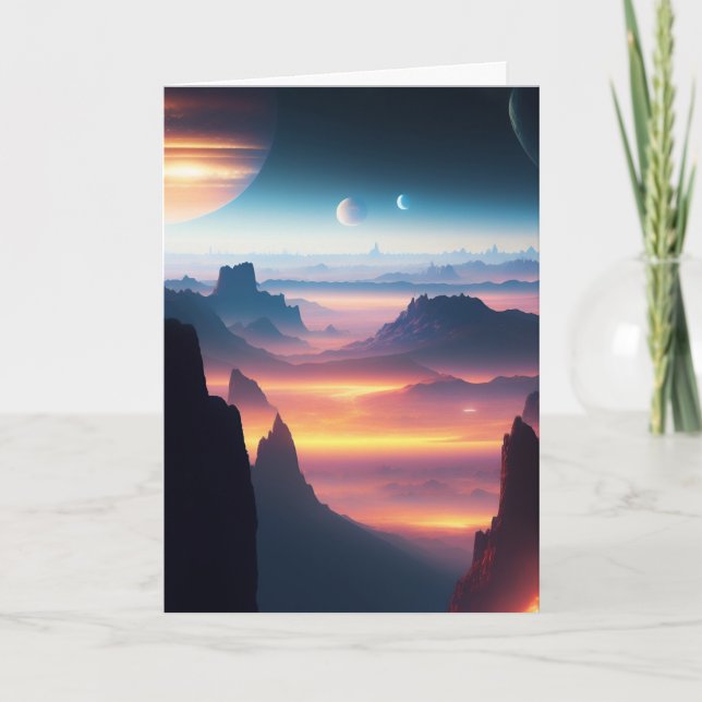 Cartão Ficha científica do Planeta de Alienígenas Espacia (Frente)