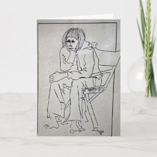 Cartão Ficha de aniversário feliz da irmã espanhola