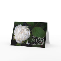 Ficha de saudação de Dia de as mães branco