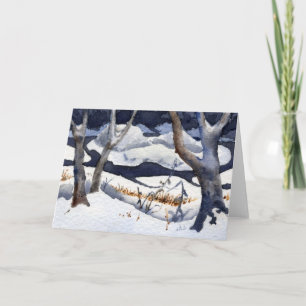 Cartão Ficha de saudação por estrada nacional "Snow on El