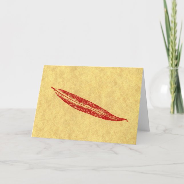 Cartão Ficha de saudação "Simples Willow" (Frente)